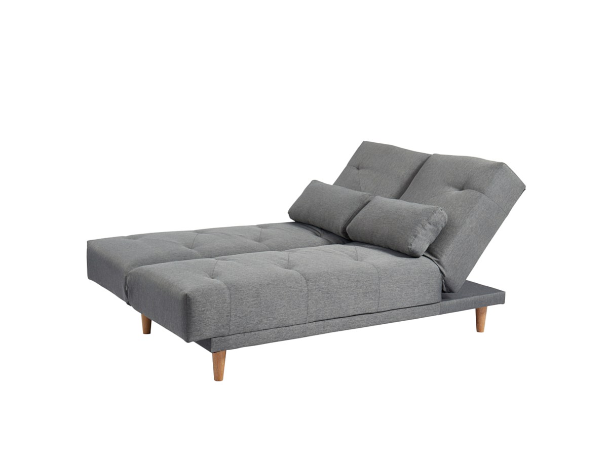 Klappsofa 3-Sitzer Stoff BONZI - Grau günstig online kaufen
