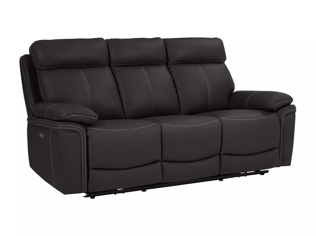 Kauf Unique Relaxsofa elektrisch 3-Sitzer - Leder - Braun - ISIRIS