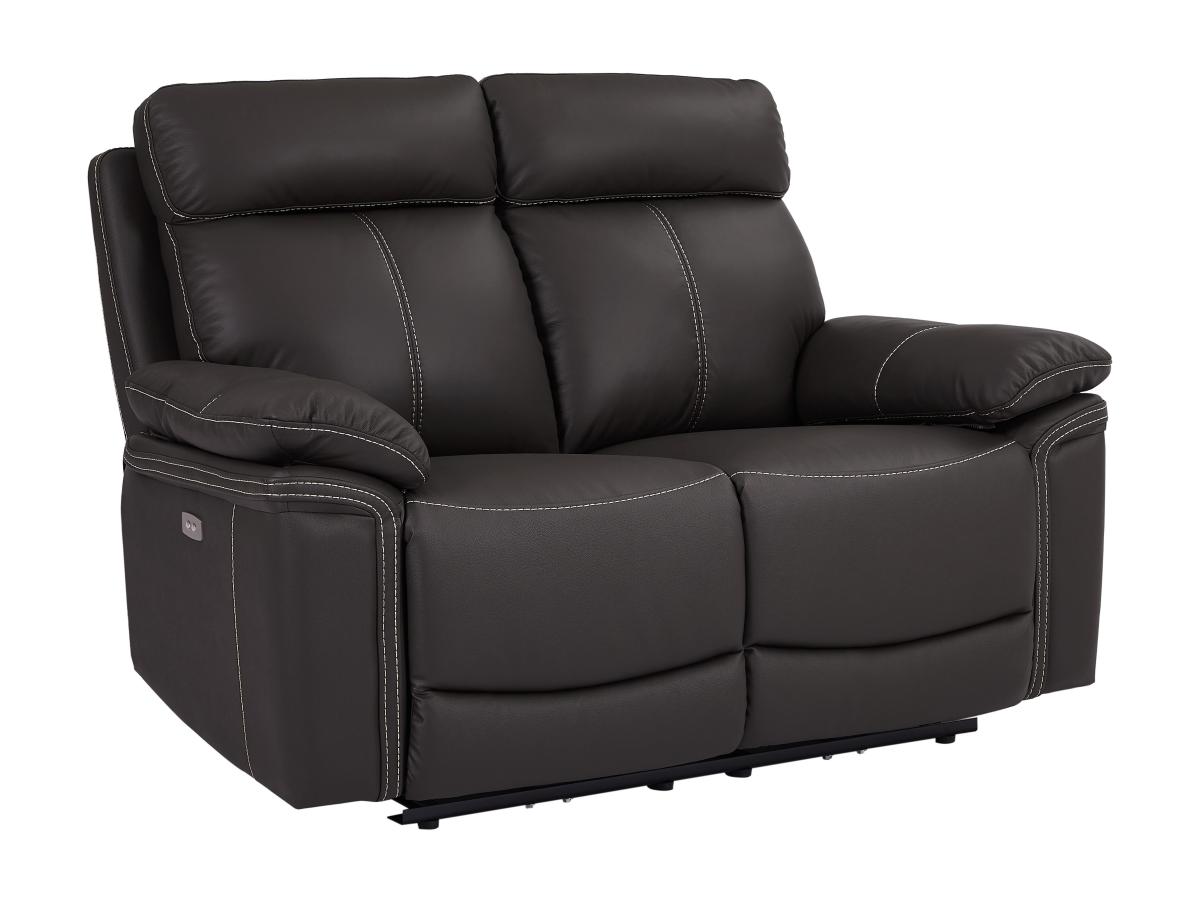 Relaxsofa elektrisch 2-Sitzer - Leder - Braun - ISIRIS günstig online kaufen