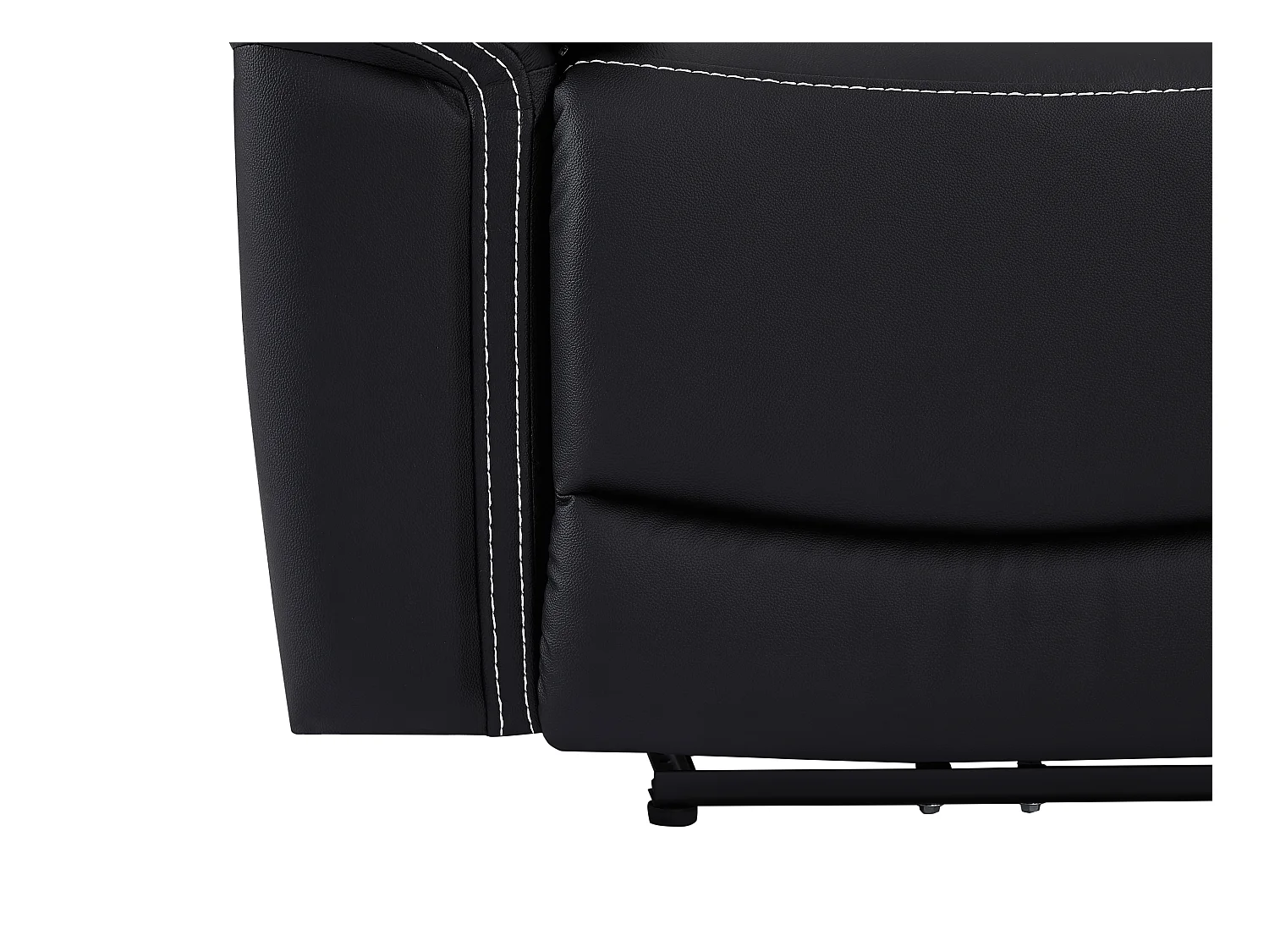 Fauteuil relax électrique en cuir ISIRIS - Noir