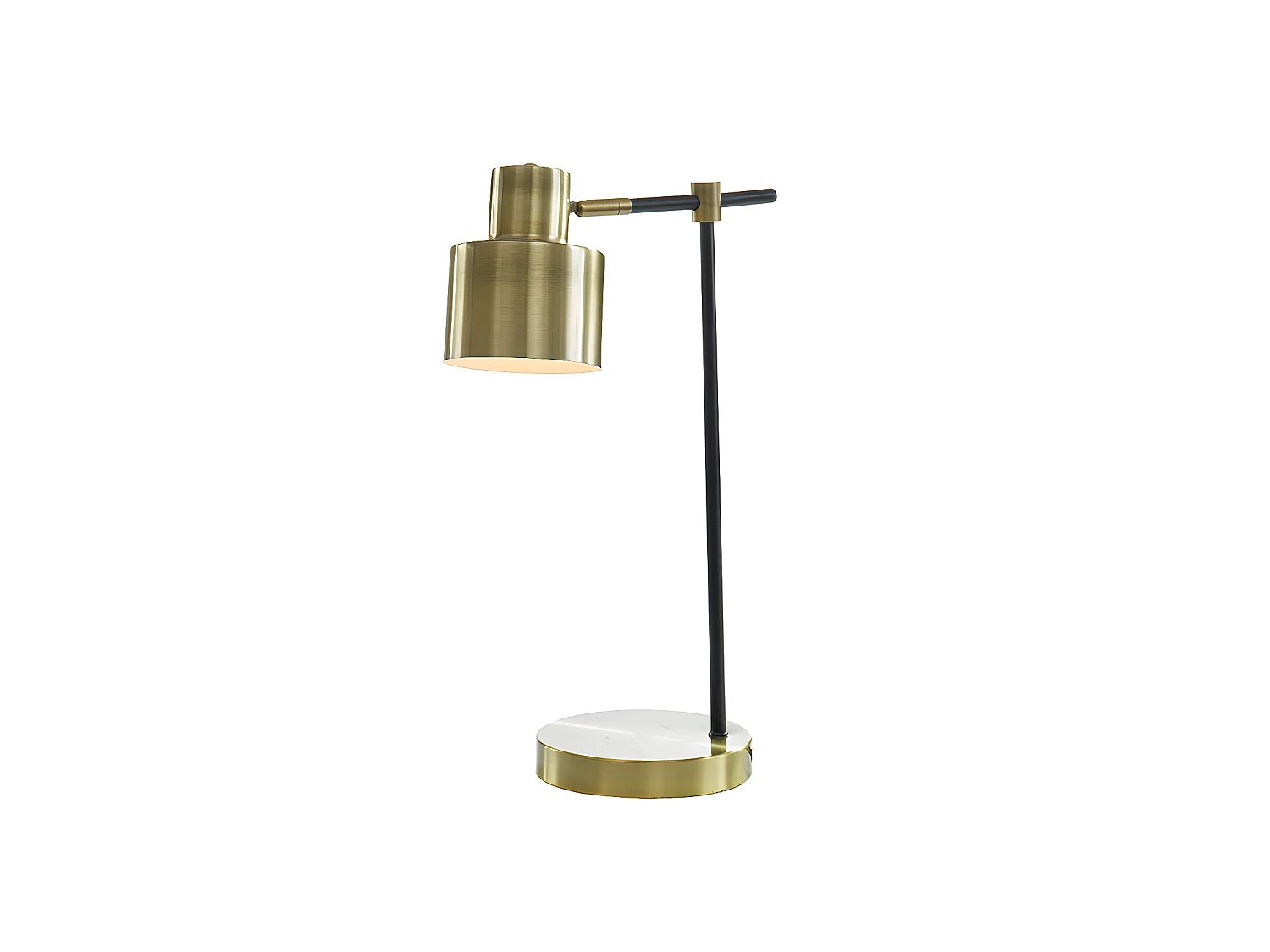 Candeeiro de mesa estilo vintage ANTICAIRE - Ferro - 26x15x45 cm - Dourado