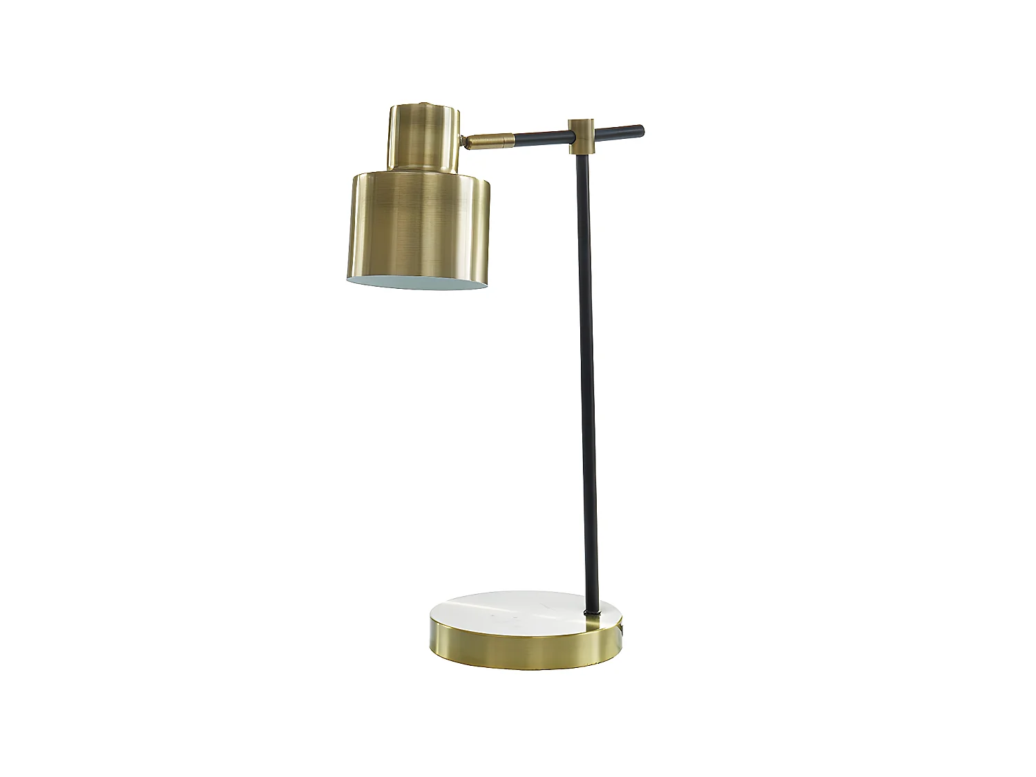 Candeeiro de mesa estilo vintage ANTICAIRE - Ferro - 26x15x45 cm - Dourado