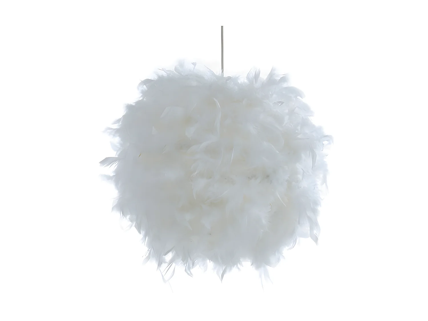 Suspension boule en plumes NUAGE - D. 40 cm - Blanc