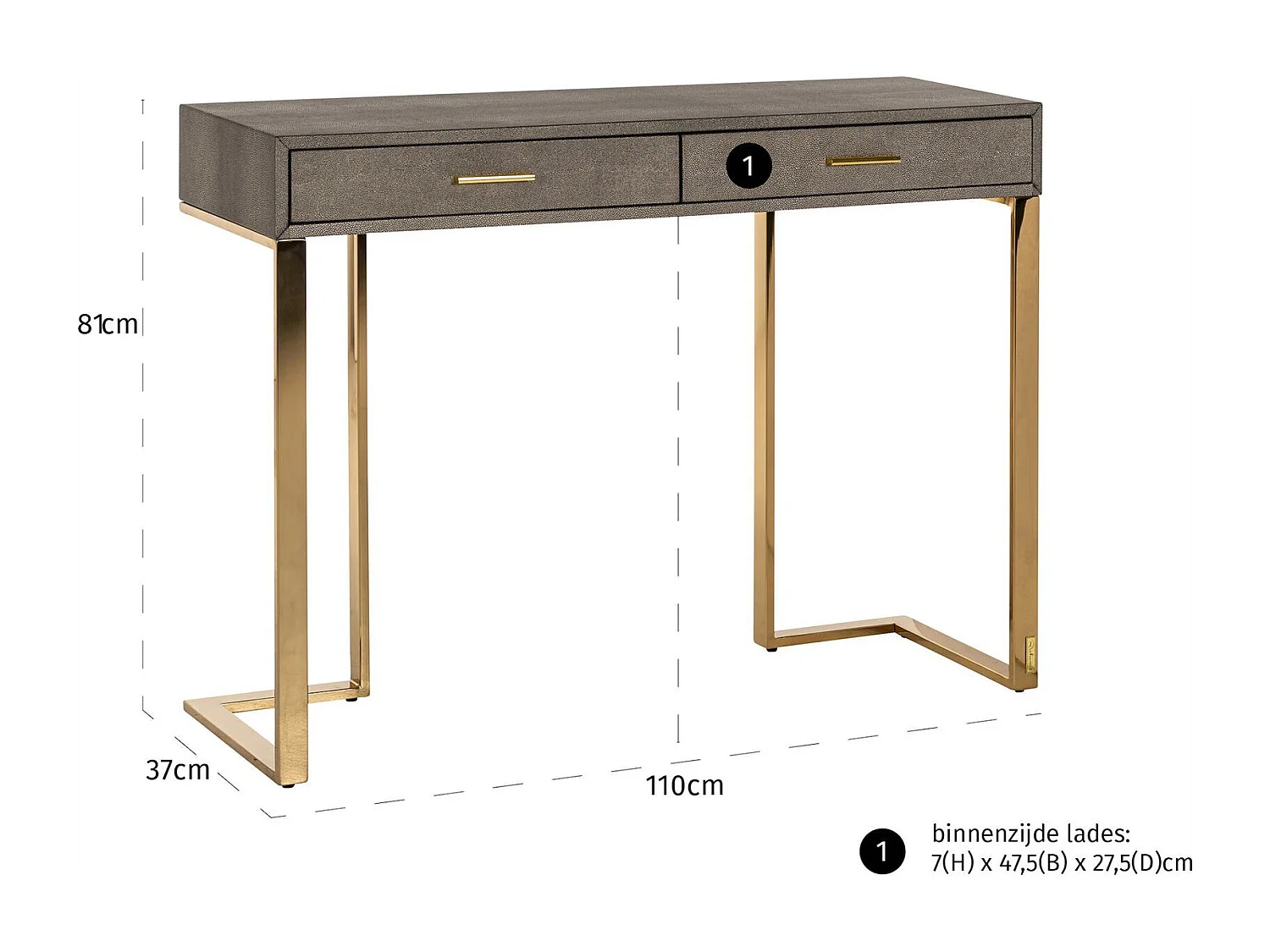 Console Marie-Lou 2 tiroirs