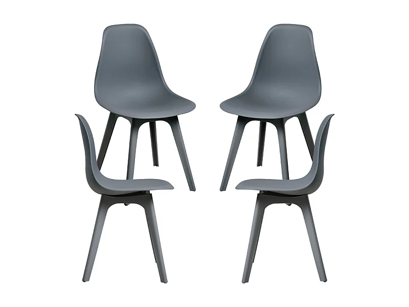 Packs Sillas Comedor - Pack 4 Sillas Kelen Suprym - Gris oscuro