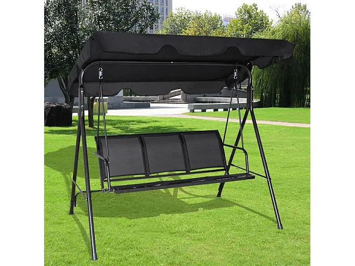 Chaise longue 3 places Balancelle jardin balançoire banc jardin balançoire à bascule banc