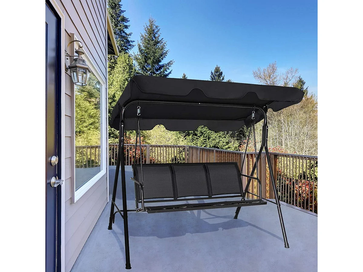 Chaise longue 3 places Balancelle jardin balançoire banc jardin balançoire à bascule banc