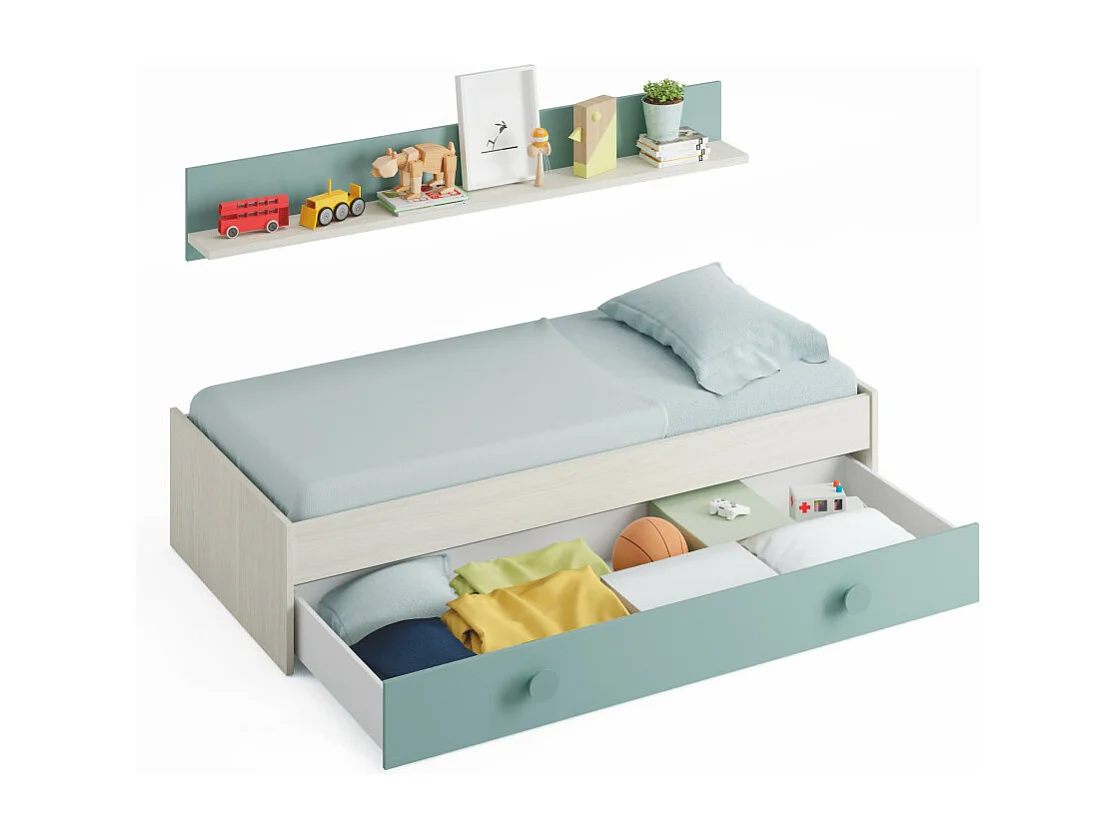 Cama nido juvenil con estante Enjoy
