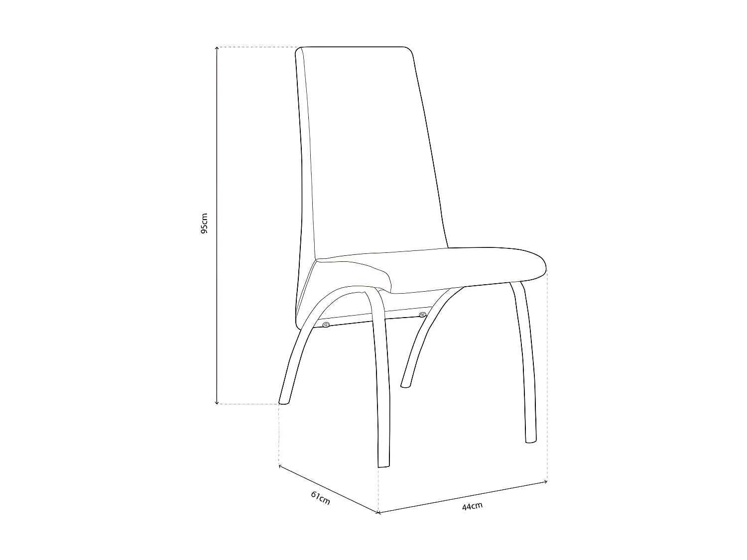 Pack 2 sillas de comedor Lise Tex Beige
