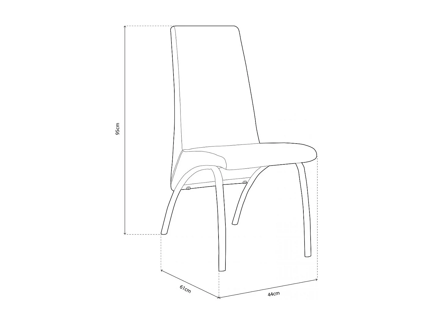 Pack 2 sillas de comedor Lise Tex Beige