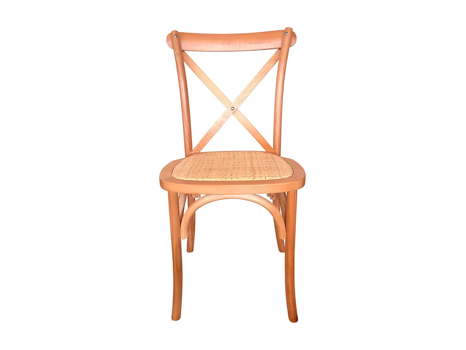 Pack de 2 sillas de comedor Provenza madera sostenible y ratán natural claro Adec