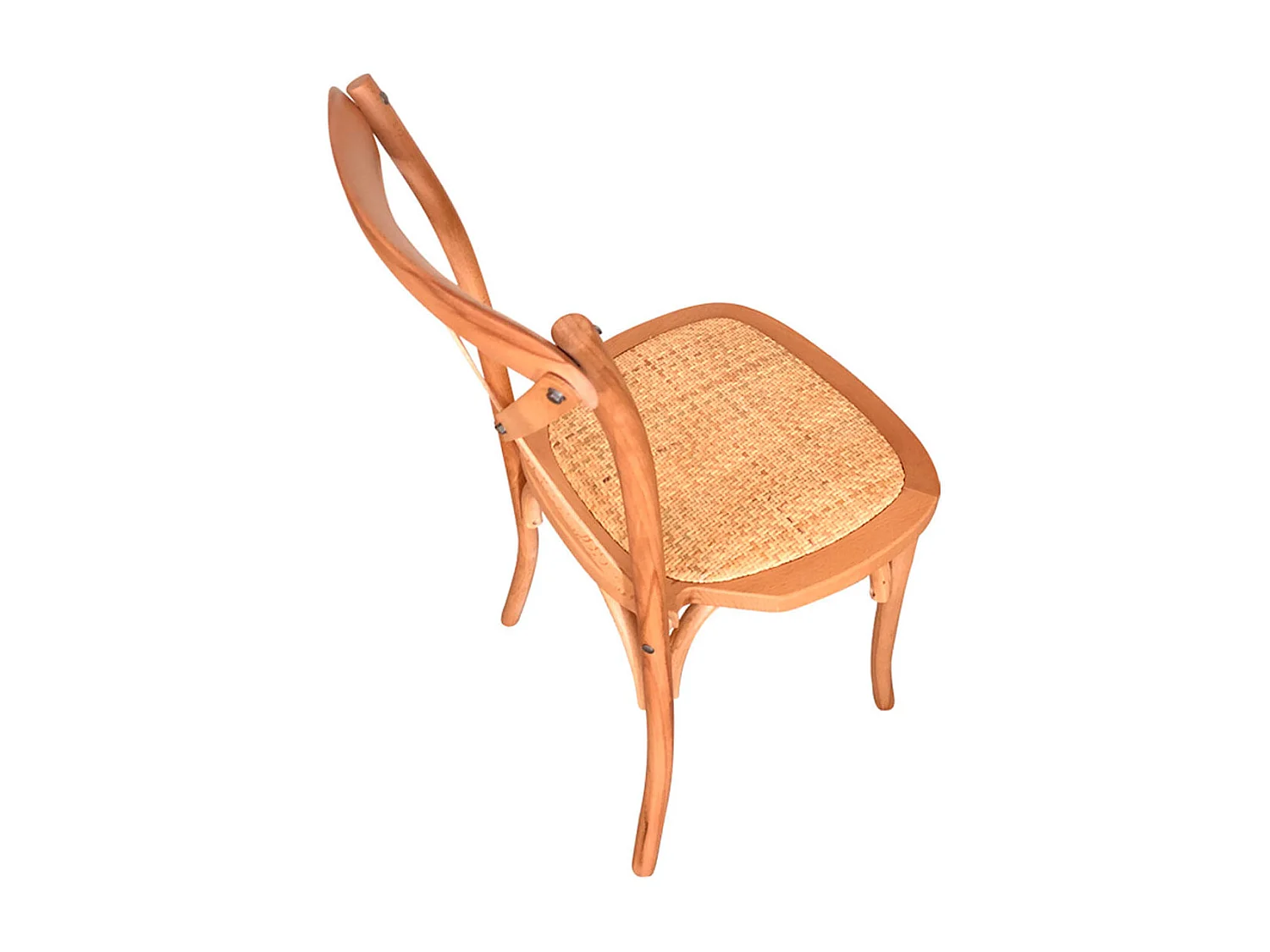 Pack de 2 sillas de comedor Provenza madera sostenible y ratán natural claro Adec