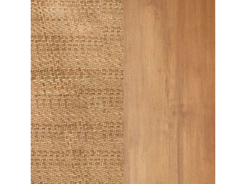 Pack de 2 sillas de comedor Provenza madera sostenible y ratán natural claro Adec