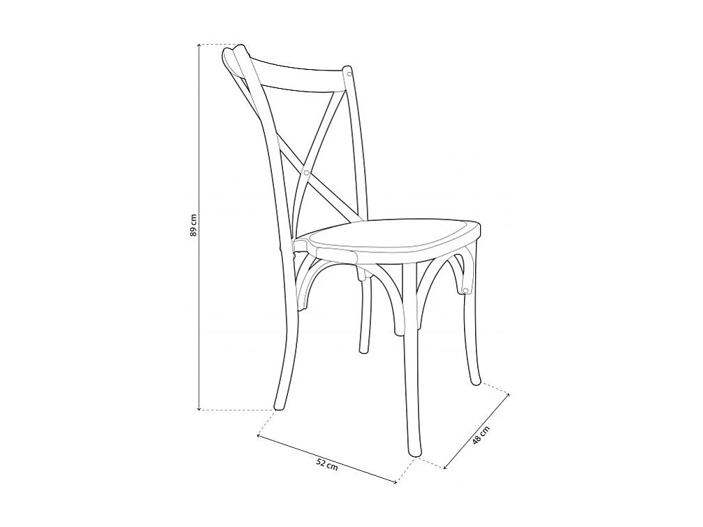 Pack de 2 sillas de comedor Provenza madera sostenible y ratán natural claro Adec