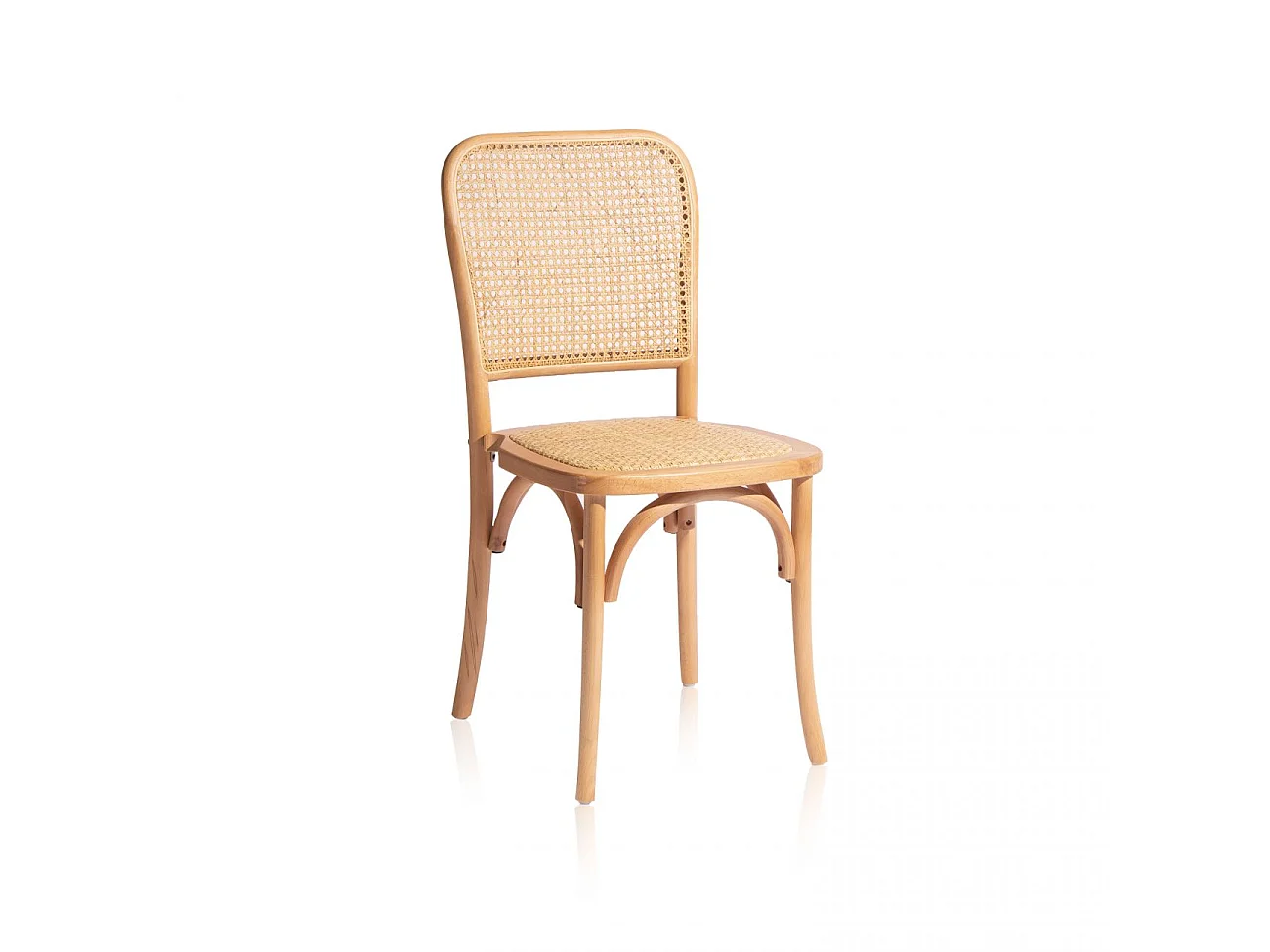 Conjunto de 2 cadeiras de jantar Toscana Rattan - Claro