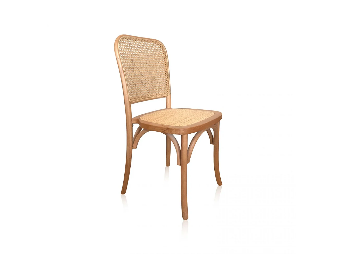 Conjunto de 2 cadeiras de jantar Toscana Rattan - Claro