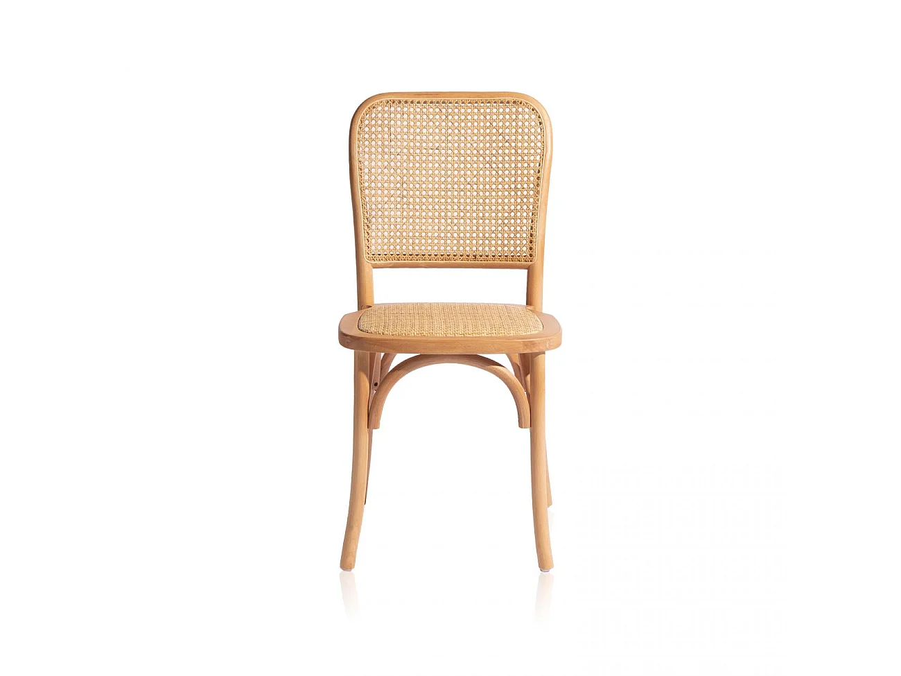 Conjunto de 2 cadeiras de jantar Toscana Rattan - Claro
