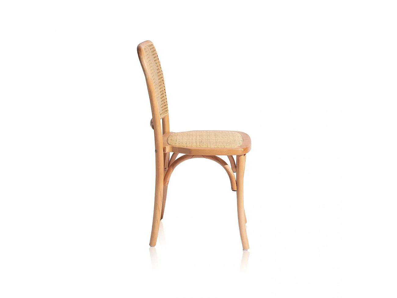Conjunto de 2 cadeiras de jantar Toscana Rattan - Claro