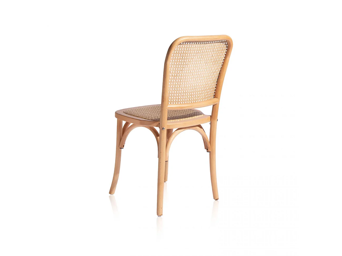 Conjunto de 2 cadeiras de jantar Toscana Rattan - Claro
