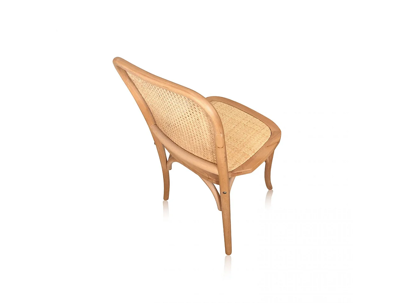 Conjunto de 2 cadeiras de jantar Toscana Rattan - Claro