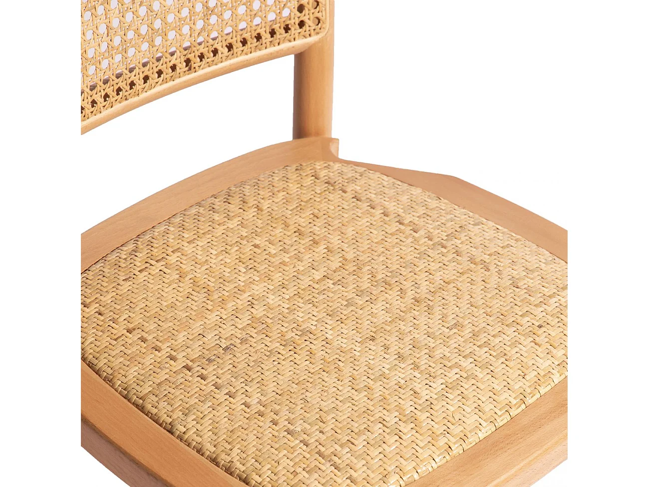 Conjunto de 2 cadeiras de jantar Toscana Rattan - Claro