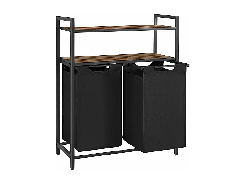 Wasmand met 2 compartimenten van 46L en 2 planken