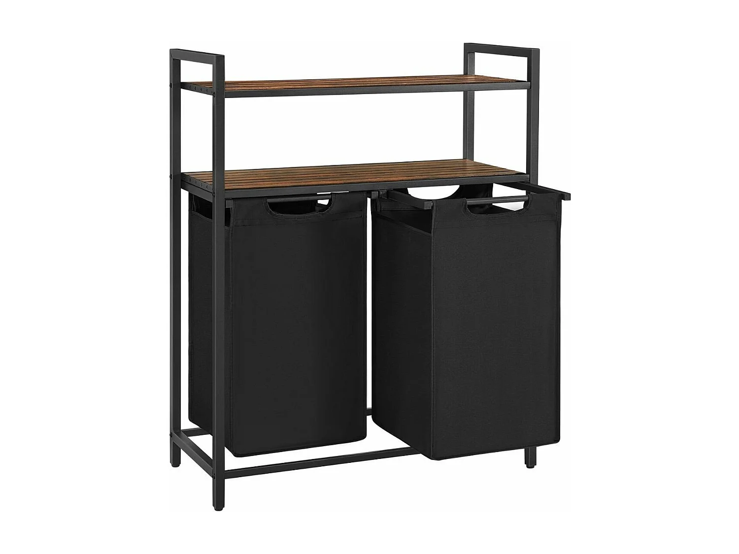 Wasmand met 2 compartimenten van 46L en 2 planken