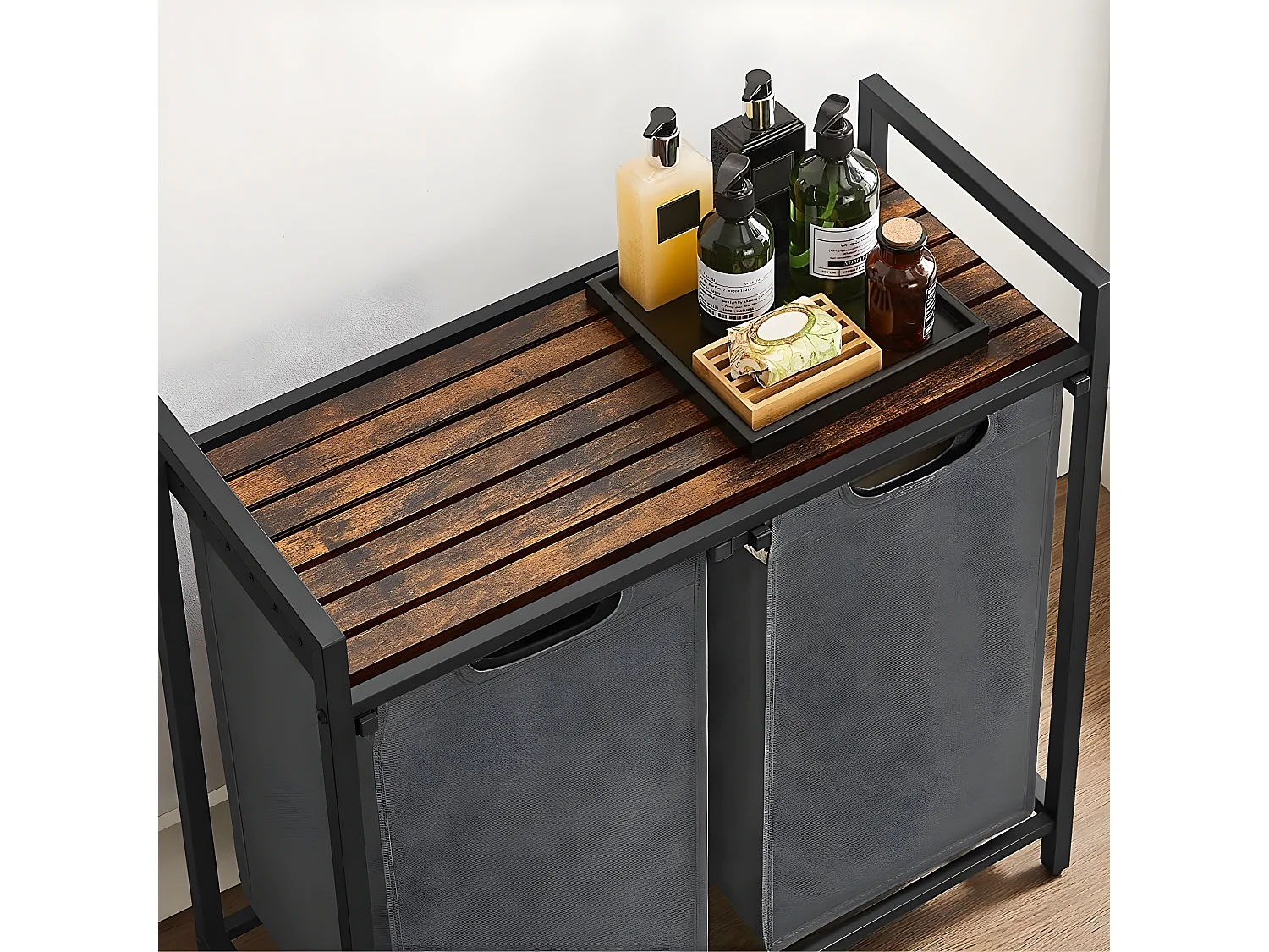 Wasmand met 2 compartimenten van 46L