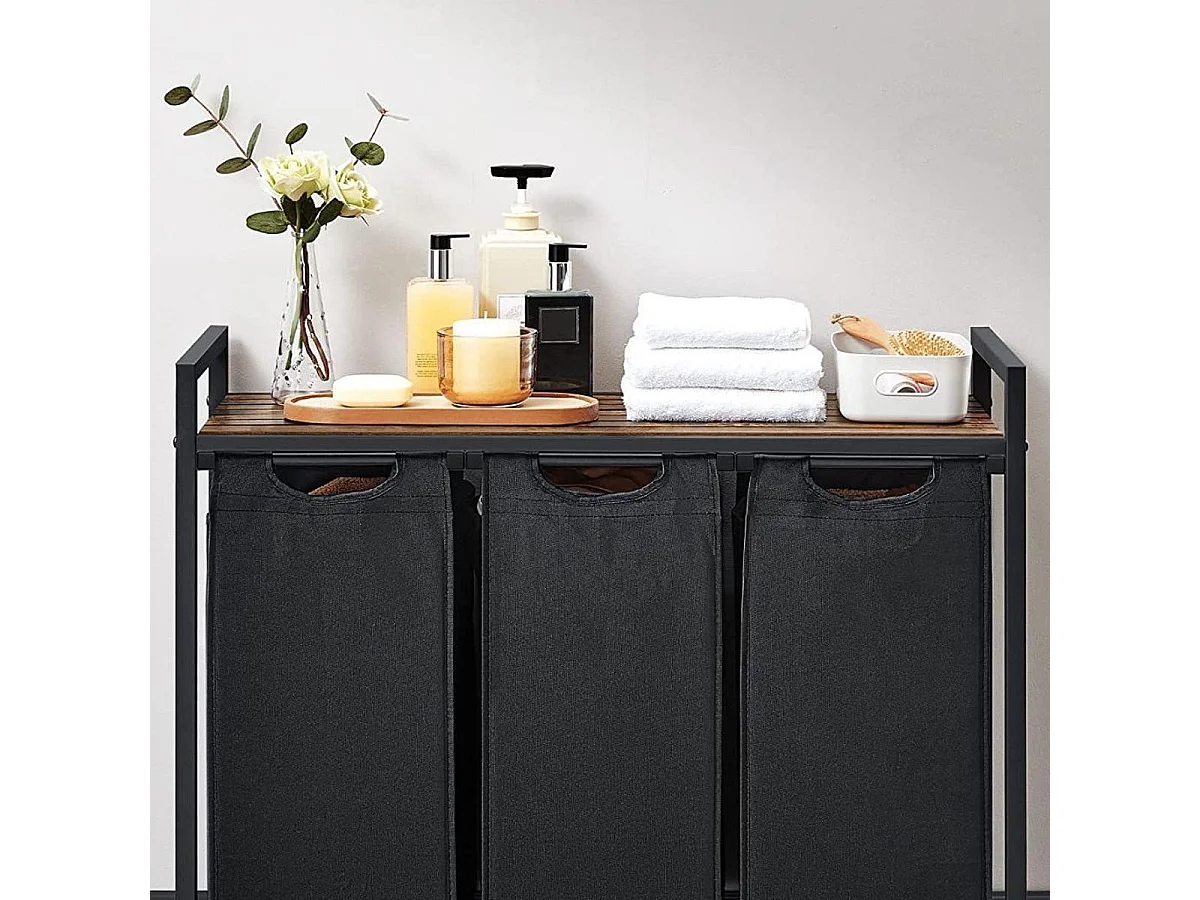 Bac à Linge avec 3 Compartiments de 38L