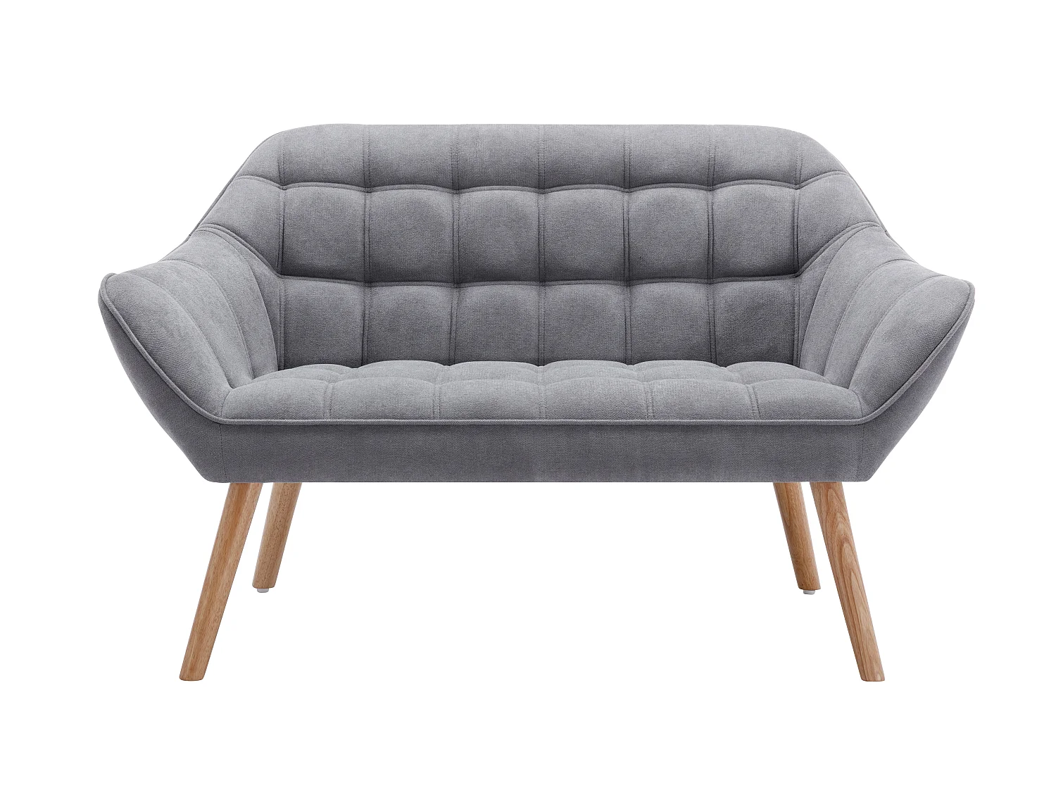 2-seters sofa og lenestol i grått stoff CASERTA