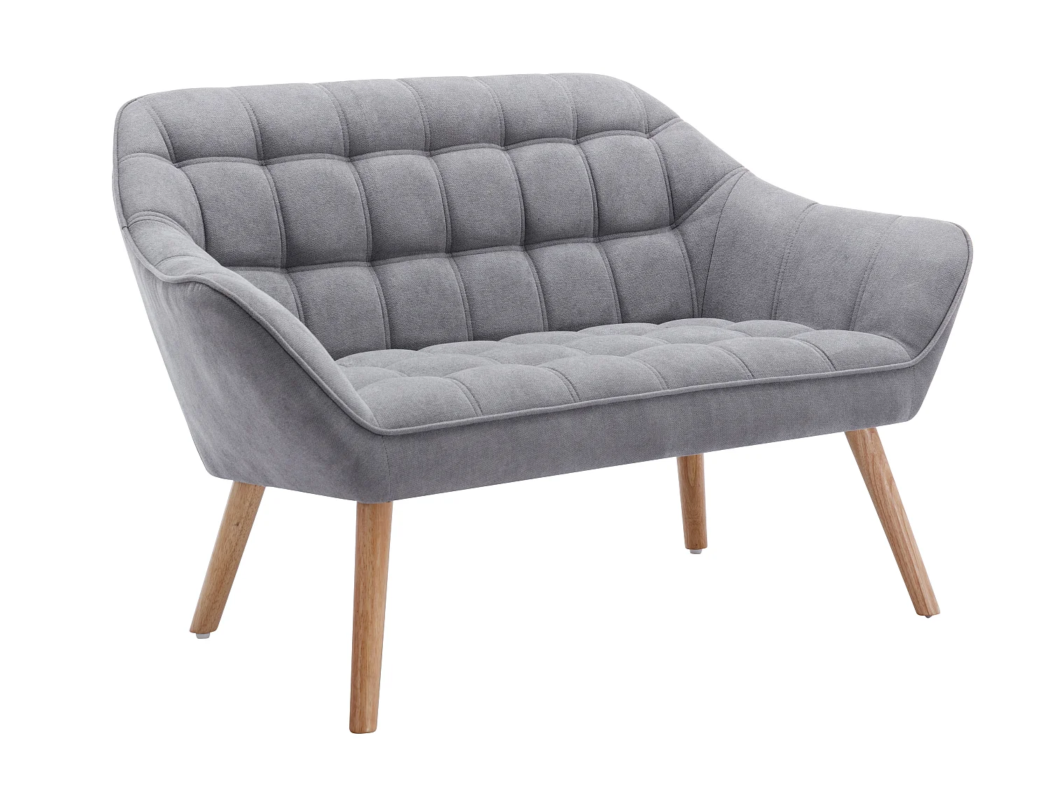 2-seters sofa og lenestol i grått stoff CASERTA