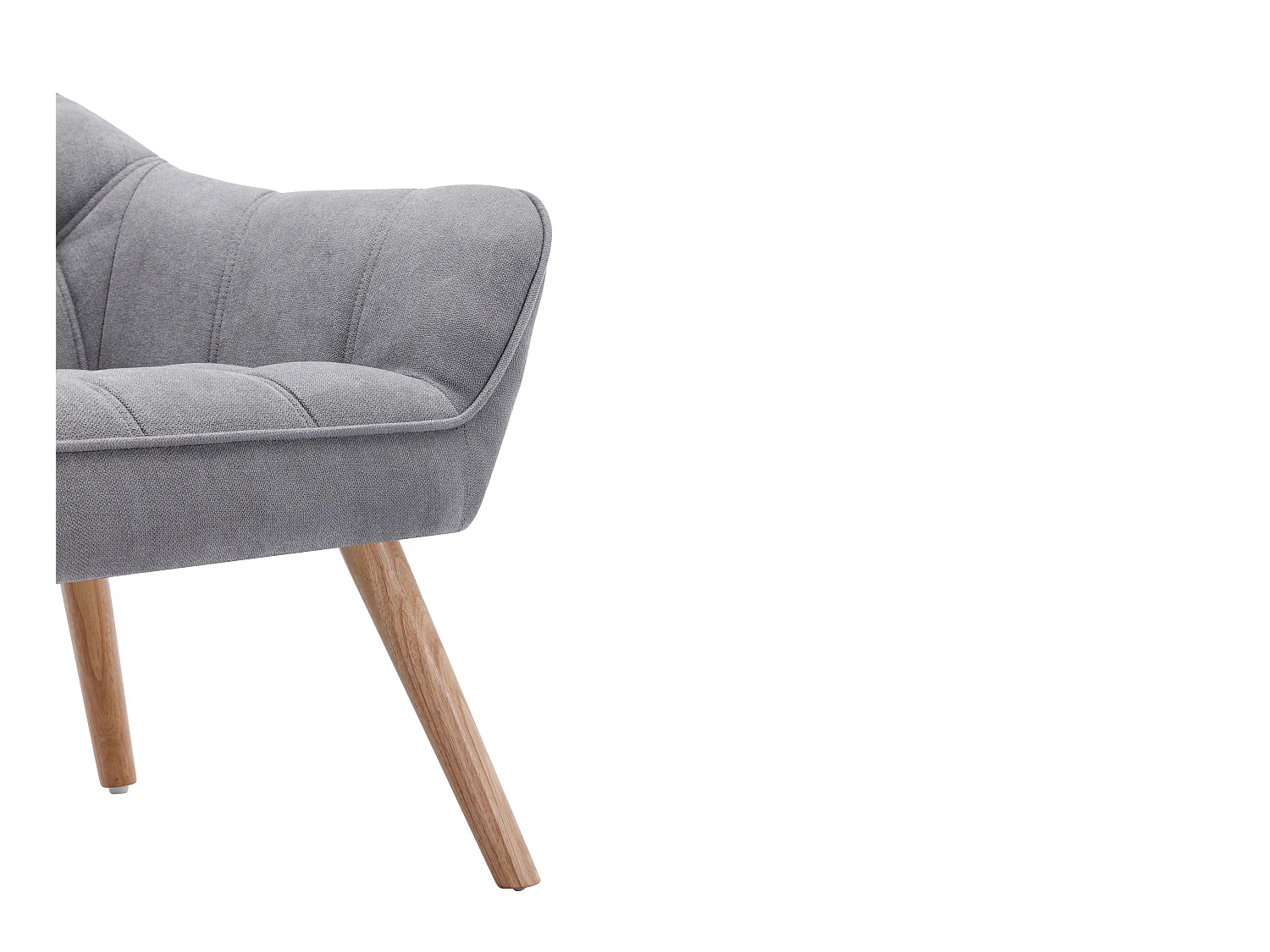 2-seters sofa og lenestol i grått stoff CASERTA