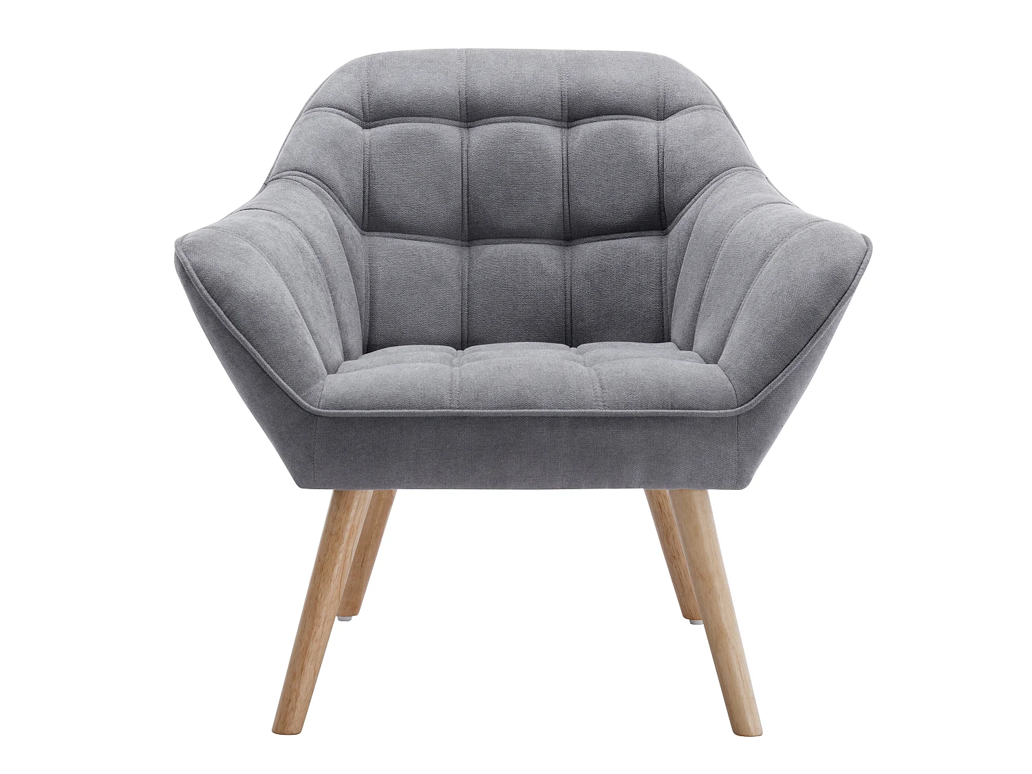 Canapé 2 places et fauteuil en tissu gris CASERTA
