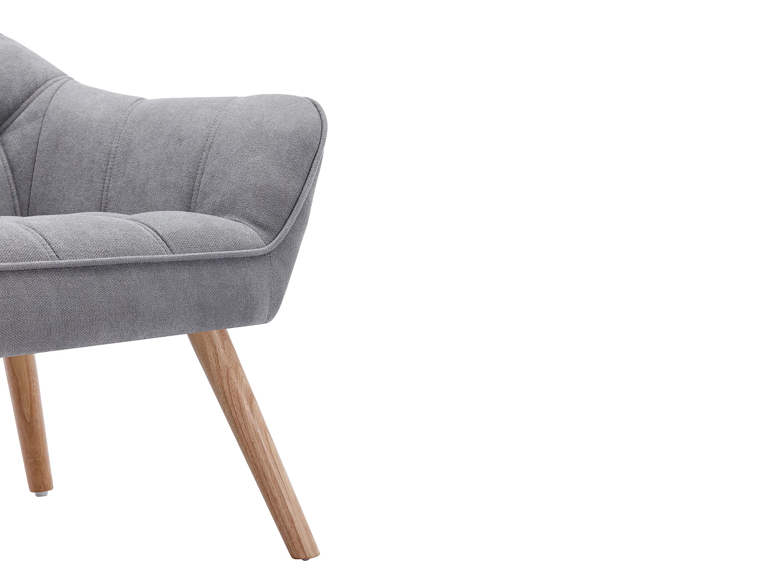 Canapé 2 places et fauteuil en tissu gris CASERTA