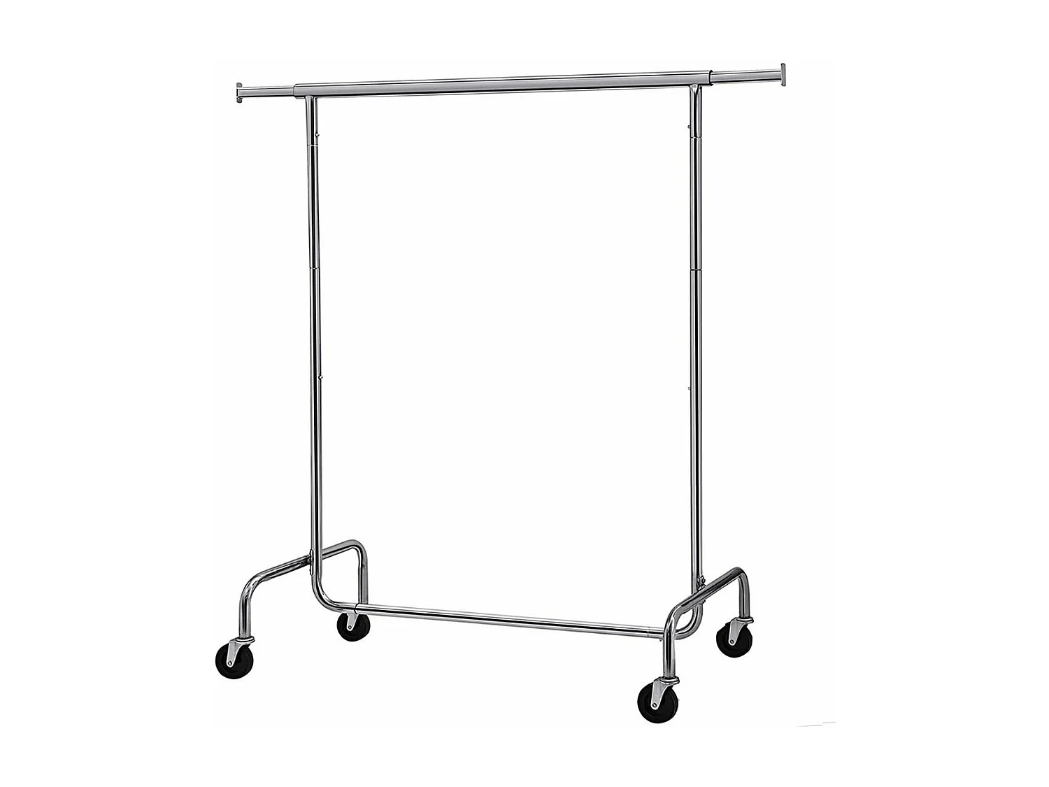 Porta abiti con asta estensibile da 110-150 cm su ruote