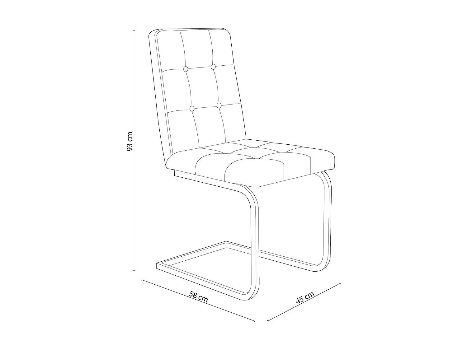 Pack de 4 sillas de comedor Vanity tejido gris Adec
