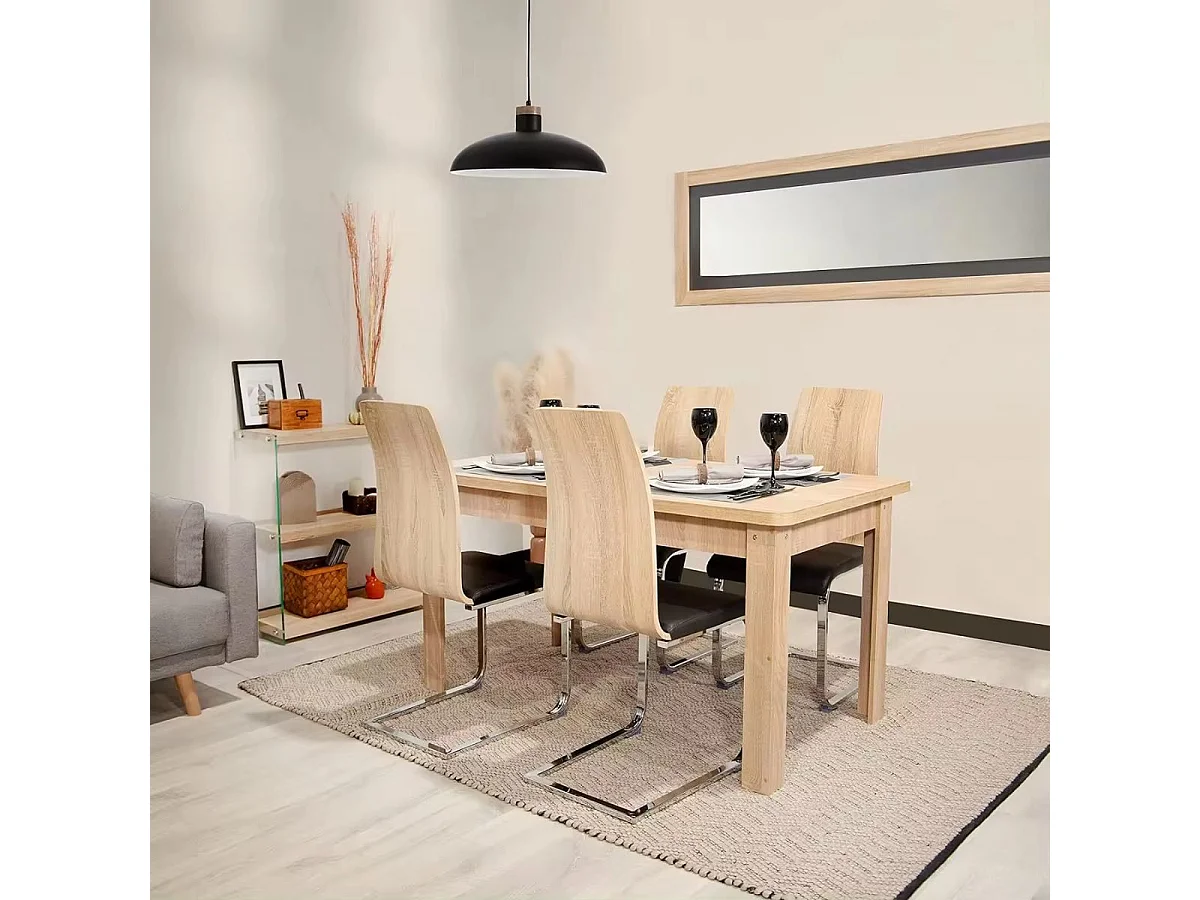 Conjunto de 4 cadeiras de jantar Sensei Madera - Negro Sensei