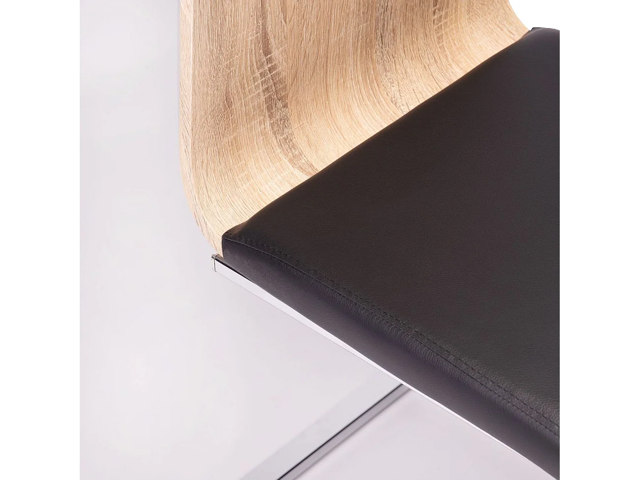 Pack 4 sillas de comedor en madera y negro 50x39,5 cm Sensei Madera - Negro Sensei