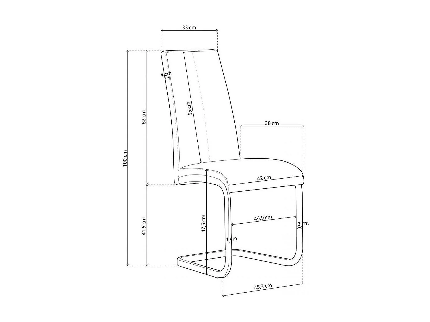 Pack de 4 sillas de comedor Smile estructura metálica símil piel blanco Adec