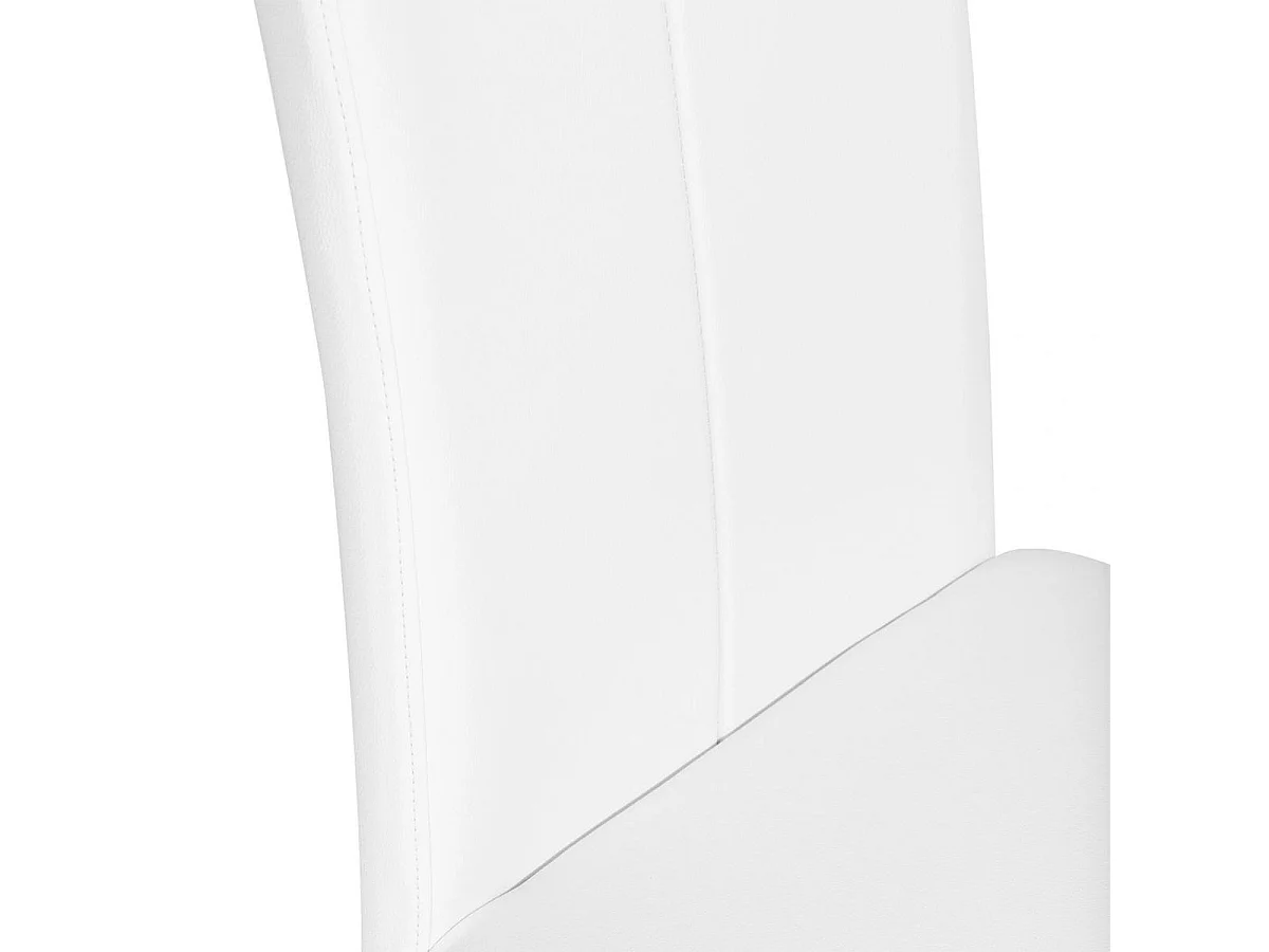 Pack de 4 sillas de comedor Smile estructura metálica símil piel blanco Adec