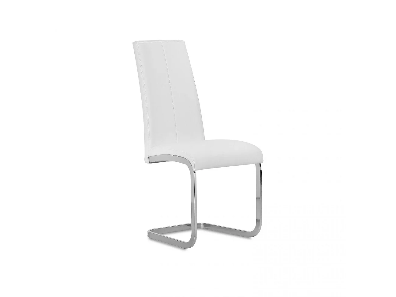 Pack 4 sillas de comedor en blanco 44,9x38 cm Smile Símil Piel Blanco