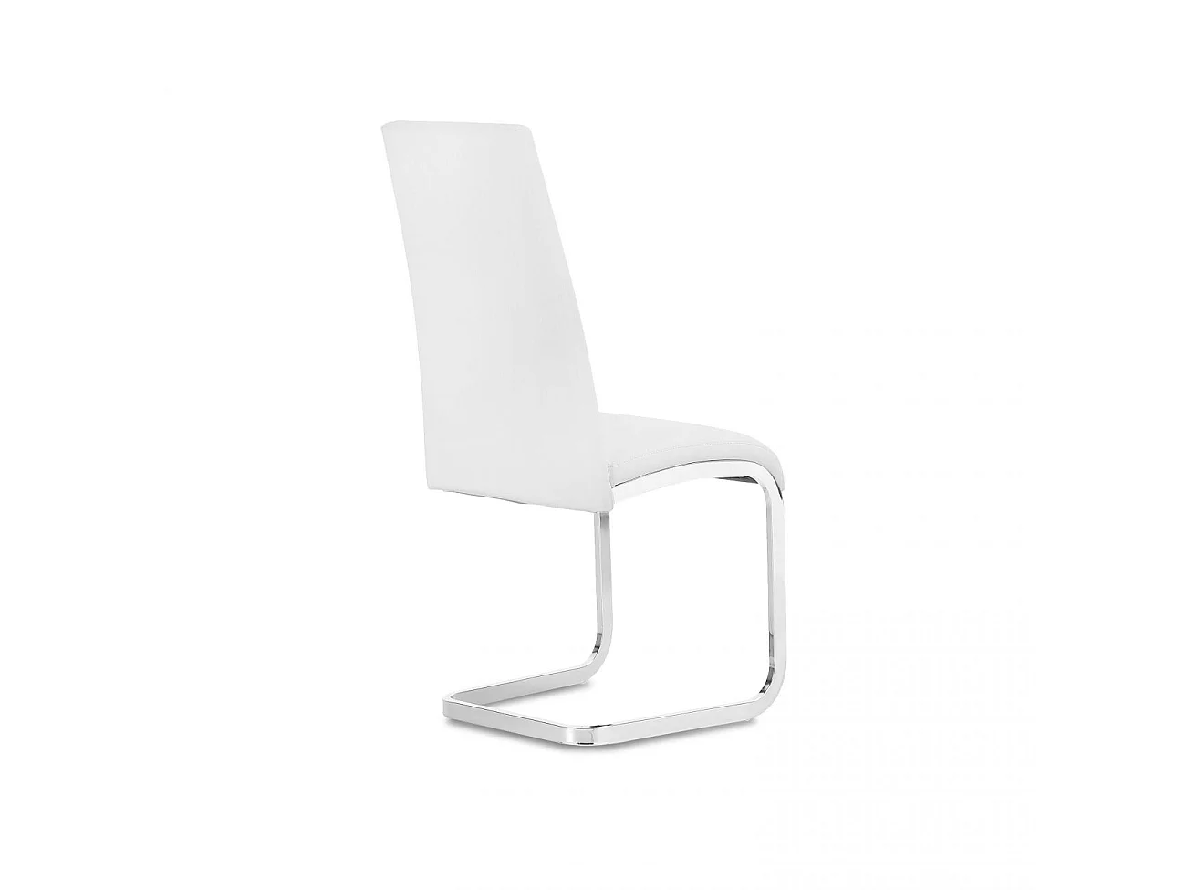 Pack 4 sillas de comedor en blanco 44,9x38 cm Smile Símil Piel Blanco