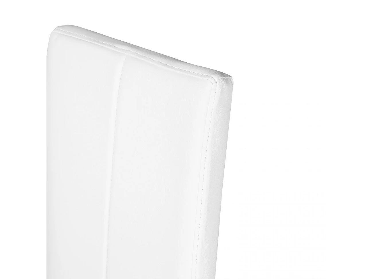 Pack 4 sillas de comedor en blanco 44,9x38 cm Smile Símil Piel Blanco