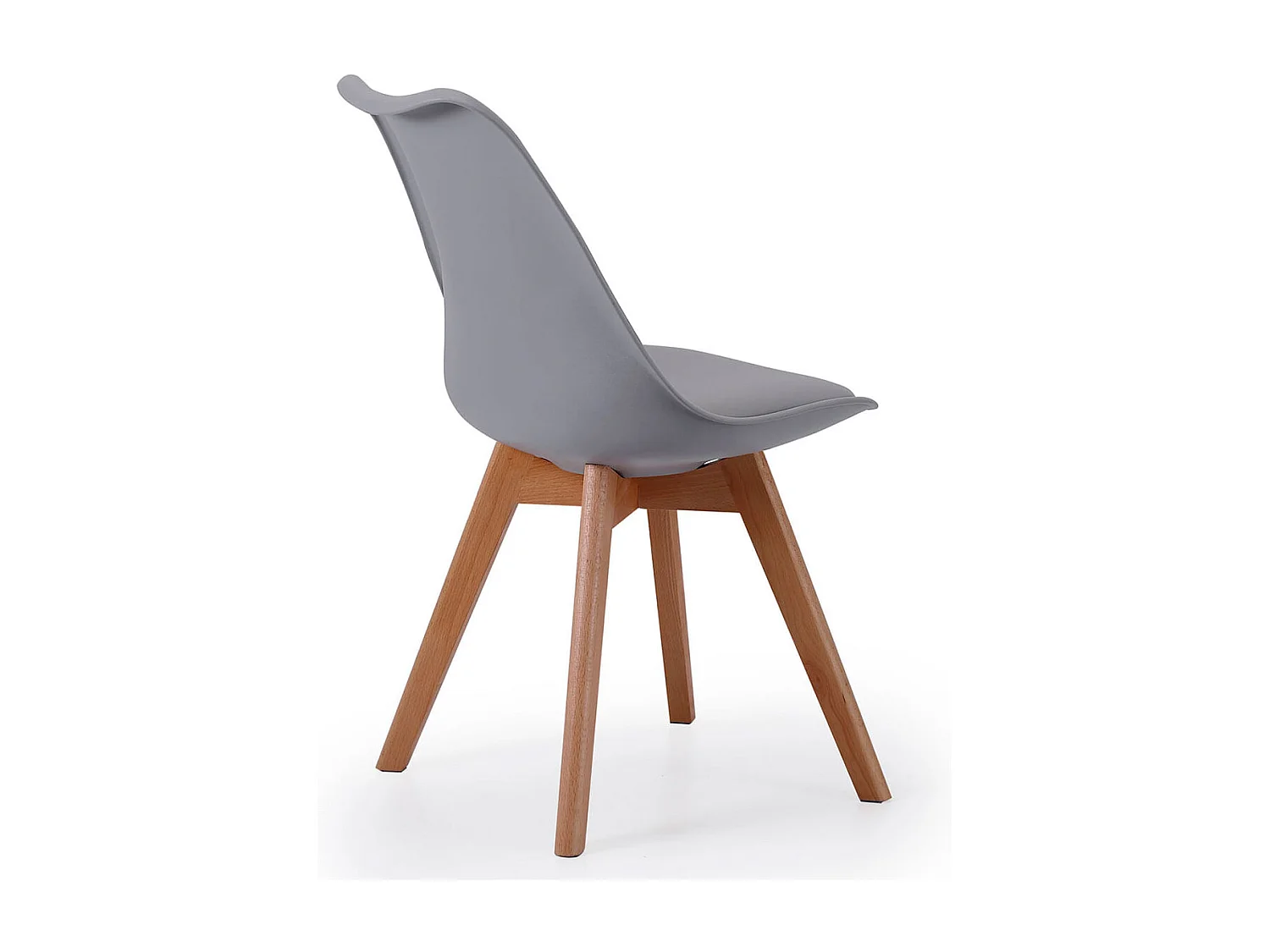 Pack de 4 sillas de comedor Bistro estilo nórdico gris Adec