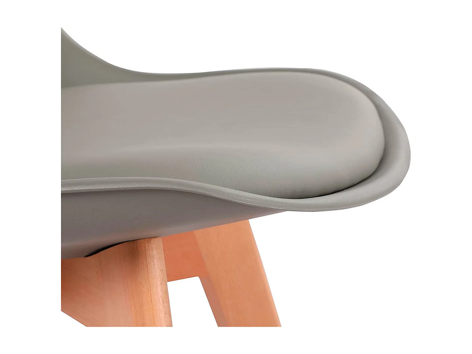 Pack de 4 sillas de comedor Bistro estilo nórdico gris Adec