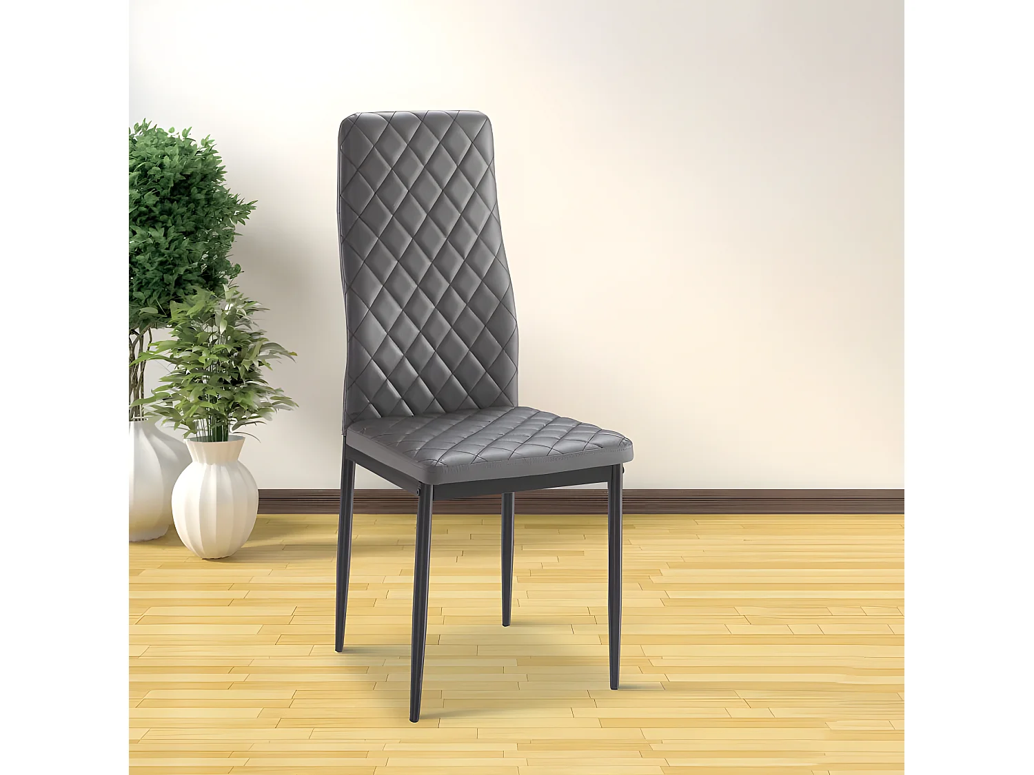 Pack 6 sillas de comedor Lacey Tejido Gris