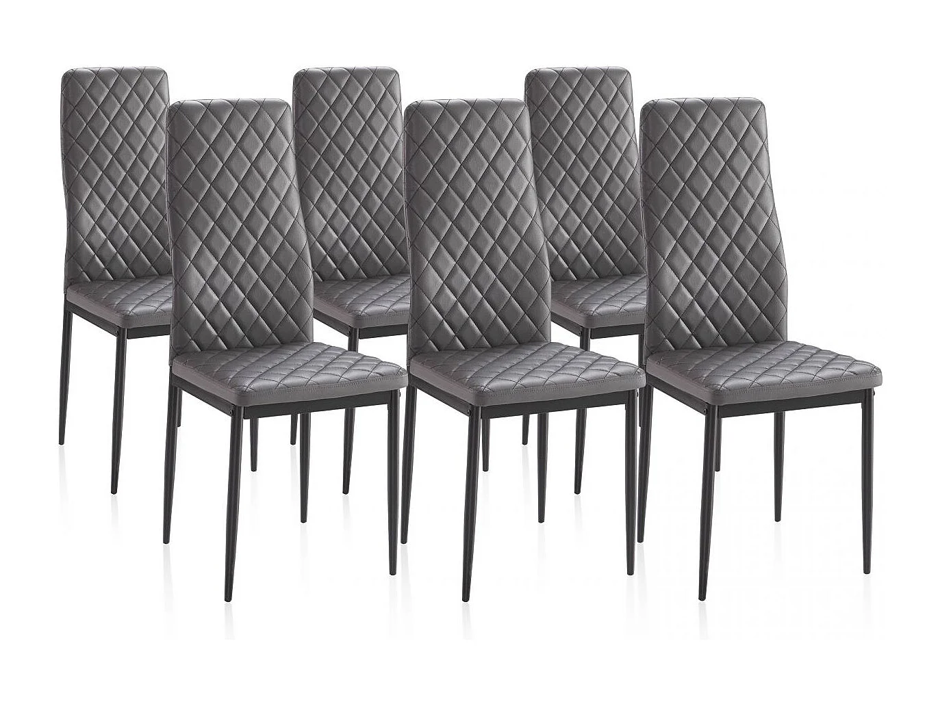 Pack 6 sillas de comedor Lacey Tejido Gris