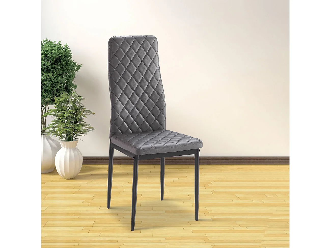 Pack 6 sillas de comedor Lacey Tejido Gris