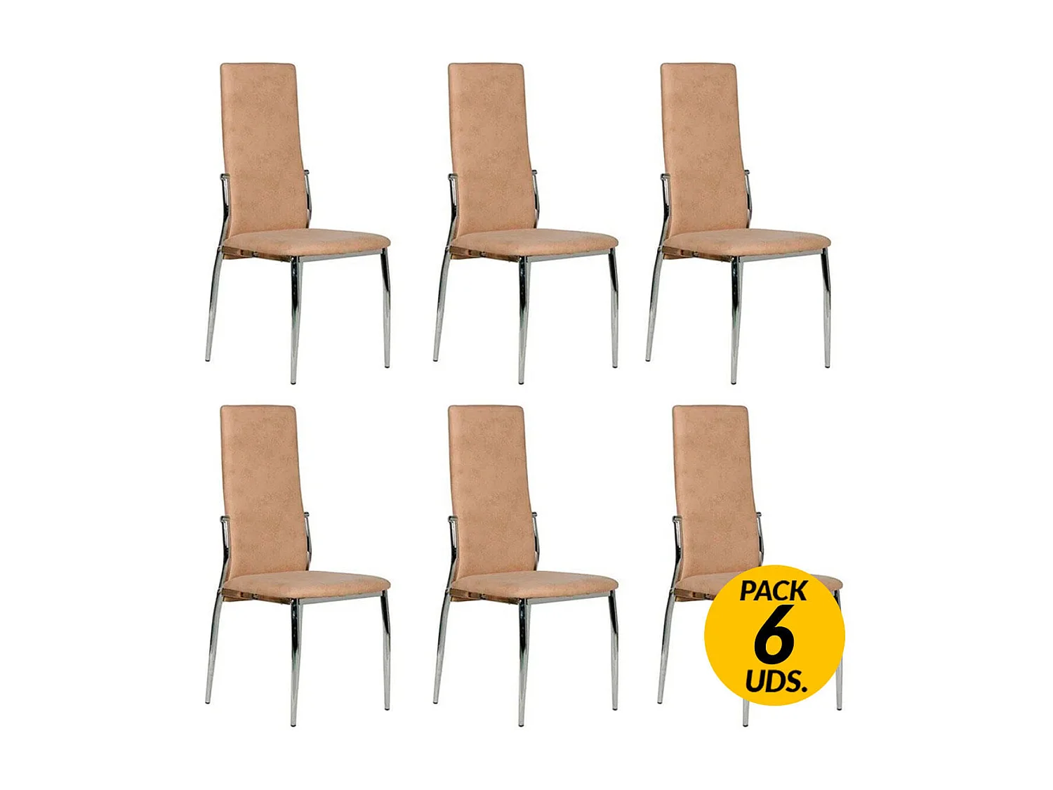 Pack 6 sillas Sakura Jarama beige 110x43x53 cm