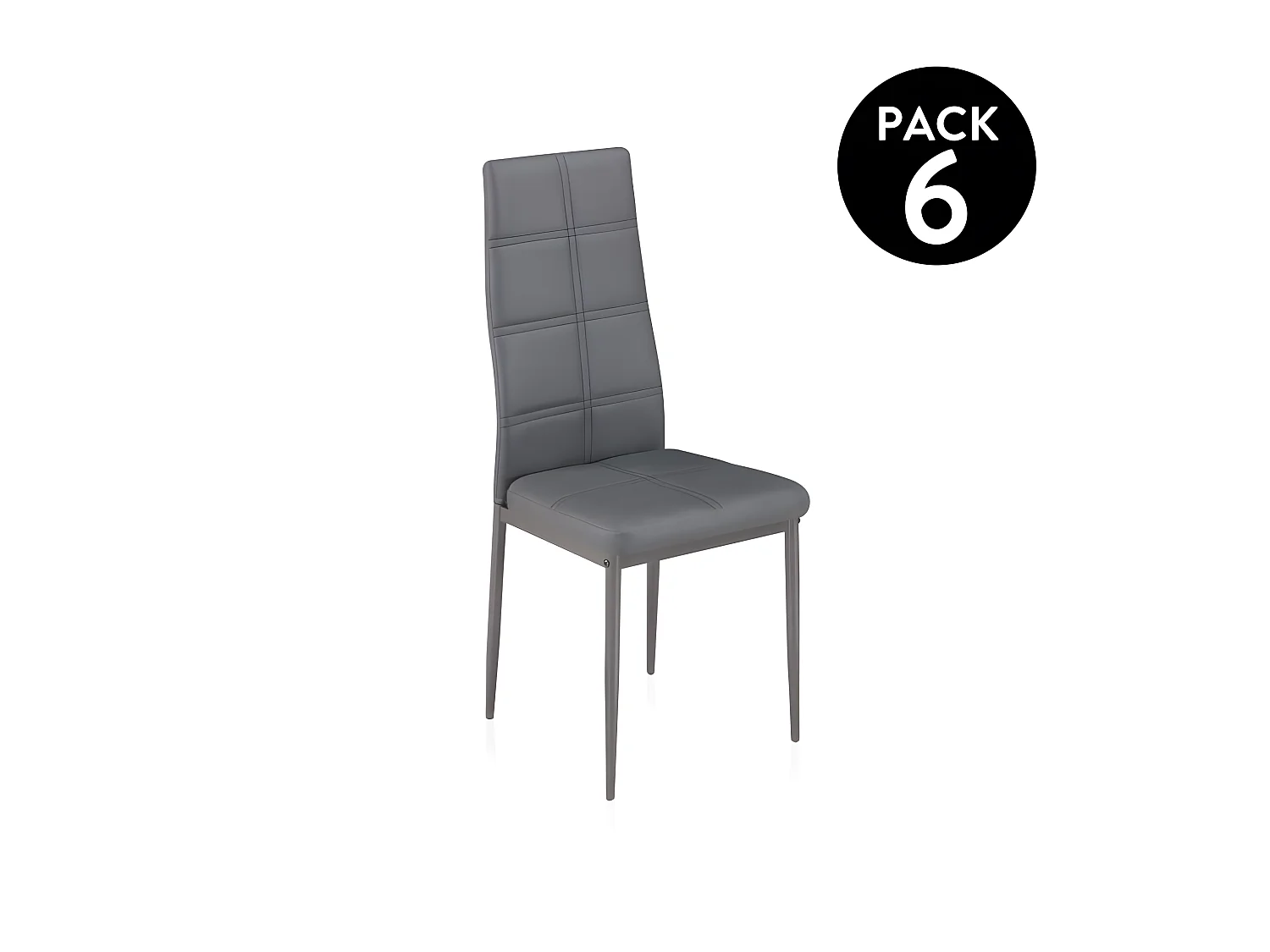 Pack 6 sillas de comedor Gray Tex Gris